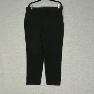 Talbots Chatham Ankle Pants Sz 16 Black Side Zipper